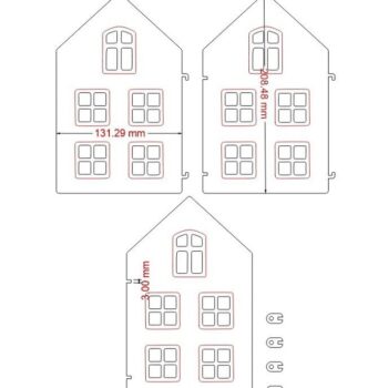 Intra απο ξύλο plywood 3mm-4mm πάχος – Μινιατούρα Stand Up Οθόνη Σπιτιών 20x20 cm INTRAVECTRY-MY544701 - Image 4
