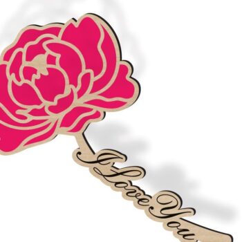 Intra απο ξύλο plywood 3mm-4mm πάχος – Μοναδικό ξύλο δώρου Ξύλινο Τριαντάφυλλο 40x45 cm INTRAVECTRY-MY543976 - Image 2