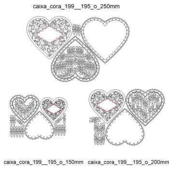 Intra απο ξύλο plywood 3mm-4mm πάχος – ξύλο 3 μεγεθών Heart Box Day Valentines Day 15x15 cm INTRAVECTRY-MY556818 - Image 2