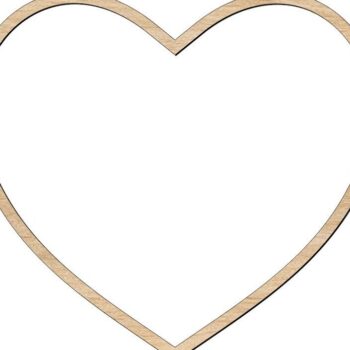 Intra απο ξύλο plywood 3mm-4mm πάχος – Ανοίξτε το ξύλο σχήματος περιγράμματος καρδιάς ημιτελές ξύλο αποκοπής 30x30 cm INTRAVECTRY-MY543965 - Image 1