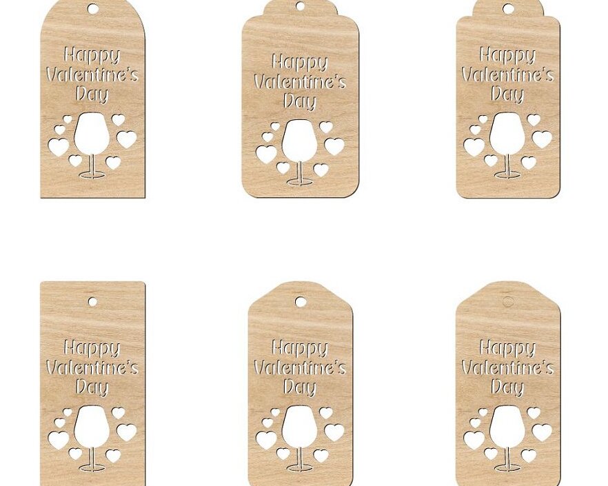 Intra απο ξύλο plywood 3mm-4mm πάχος – Ευτυχισμένη ημέρα του Αγίου Βαλεντίνου Ετικέτες δώρου Ξύλινο ξύλο σχημάτων αποκοπής 25x30 cm INTRAVECTRY-MY543969