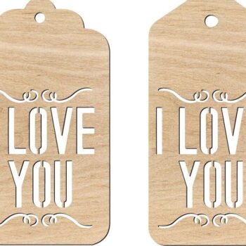 Intra απο ξύλο plywood 3mm-4mm πάχος – ξύλο ετικετών τσάντας δώρου για την ημέρα του Αγίου Βαλεντίνου 25x25 cm INTRAVECTRY-MY543970 - Image 1
