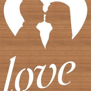 Intra απο ξύλο plywood 3mm-4mm πάχος – ξύλο ευχετήριων καρτών για την Ημέρα του Αγίου Βαλεντίνου ερωτευμένου ζευγαριού 10x10 cm INTRAVECTRY-MY543983