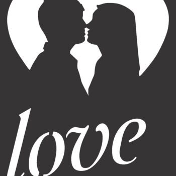 Intra απο ξύλο plywood 3mm-4mm πάχος – ξύλο ευχετήριων καρτών για την Ημέρα του Αγίου Βαλεντίνου ερωτευμένου ζευγαριού 10x10 cm INTRAVECTRY-MY543983 - Image 2