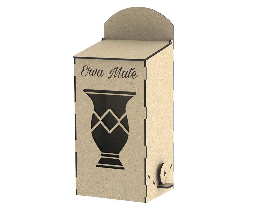 Intra απο ξύλο plywood 3mm-4mm πάχος – Ξύλινο ξύλο Yerba Mate Tea Box 20x25 cm INTRAVECTRY-MY552243