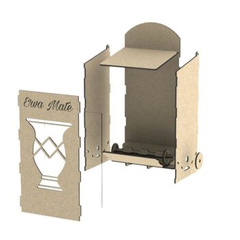 Intra απο ξύλο plywood 3mm-4mm πάχος – Ξύλινο ξύλο Yerba Mate Tea Box 40x45 cm INTRAVECTRY-MY544037 - Image 2