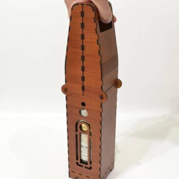 Intra απο ξύλο plywood 3mm-4mm πάχος – Κομψό Κοντραπλακέ Χέρι Κρατώντας ξύλο Σχεδίου Κουτιού δώρου κρασιού 10x10 cm INTRAVECTRY-MY544051 - Image 1