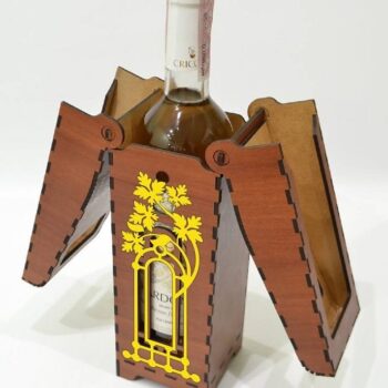 Intra απο ξύλο plywood 3mm-4mm πάχος – Κομψό Κοντραπλακέ Χέρι Κρατώντας ξύλο Σχεδίου Κουτιού δώρου κρασιού 10x10 cm INTRAVECTRY-MY544051 - Image 2