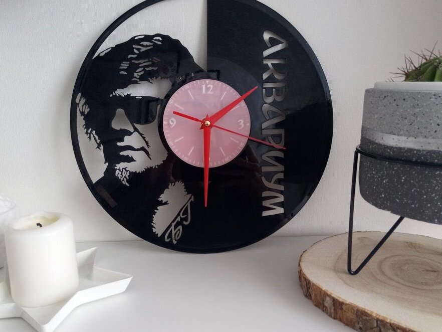 Intra απο ξύλο plywood 3mm-4mm πάχος – ξύλο ρολογιού τοίχου βινυλίου ροκ συγκροτήματος Aquarium Аквариум 40x40 cm INTRAVECTRY-MY544056