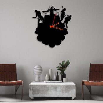 Intra απο ξύλο plywood 3mm-4mm πάχος – ξύλο ρολογιού τοίχου δίσκου ροκ συγκροτήματος βινυλίου 35x40 cm INTRAVECTRY-MY560933 - Image 2