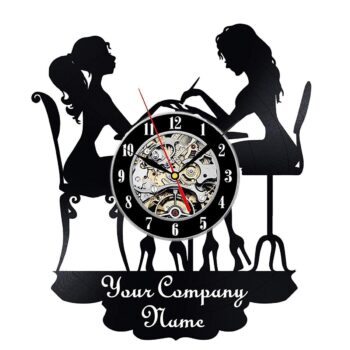 Intra απο ξύλο plywood 3mm-4mm πάχος – Προσαρμοσμένη λίμα ρολογιού τοίχου δίσκου Vinyl Nail Salon 15x20 cm INTRAVECTRY-MY554535 - Image 2