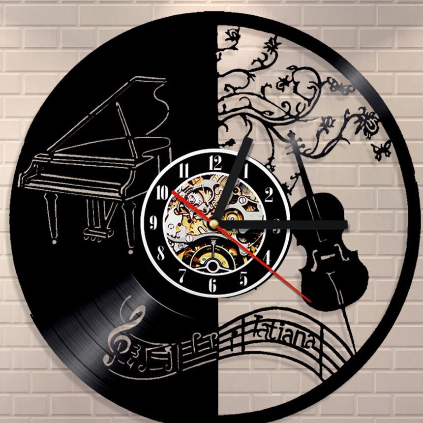 Intra απο ξύλο plywood 3mm-4mm πάχος – ξύλο ρολογιού τοίχου δίσκου μουσικής βινυλίου 15x15 cm INTRAVECTRY-MY544070