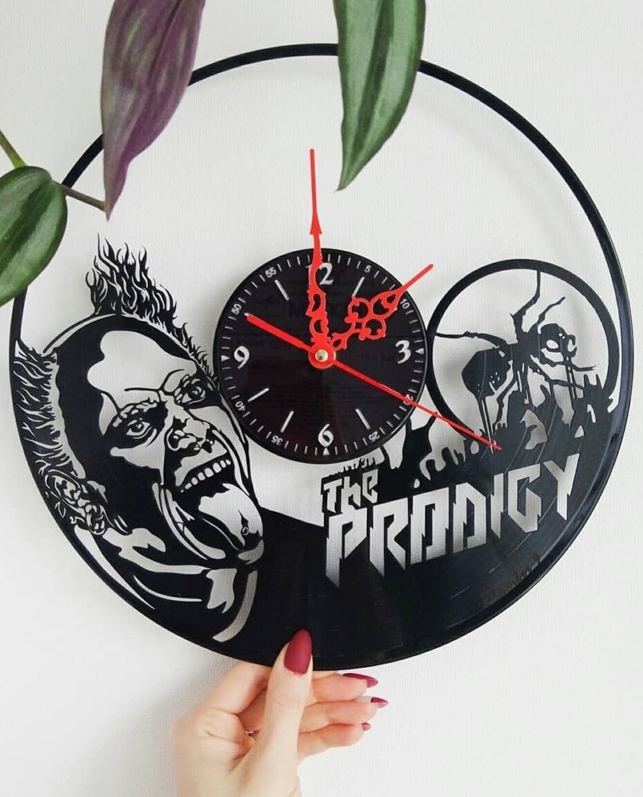 Intra απο ξύλο plywood 3mm-4mm πάχος – Το ξύλο ρολογιού τοίχου Vinyl Record Prodigy 50x60 cm INTRAVECTRY-MY560957