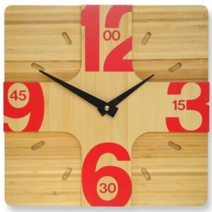 Intra απο ξύλο plywood 3mm-4mm πάχος – Ξύλινο ρολόι τοίχου 12x15 cm INTRAVECTRY-MY544092