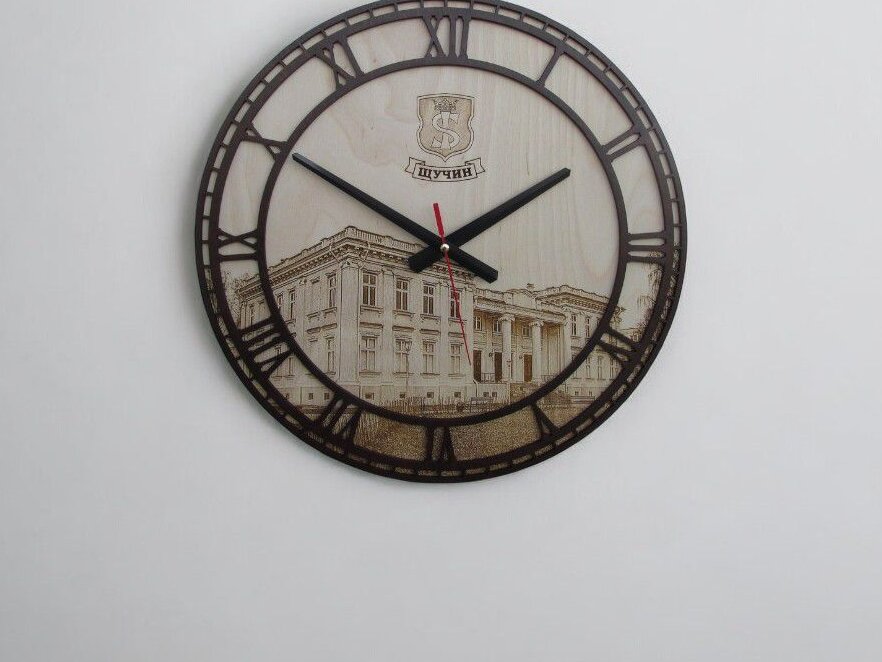 Intra απο ξύλο plywood 3mm-4mm πάχος – Ρολόι τοίχου ζωντανού μεντεσέ 45x50 cm INTRAVECTRY-MY544106