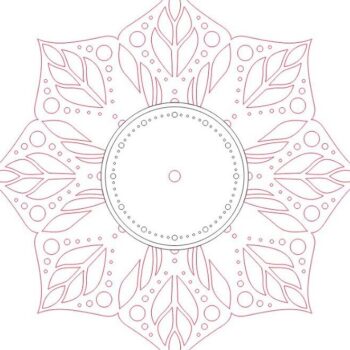 Intra απο ξύλο plywood 3mm-4mm πάχος – Ρολόι τοίχου Mandala Flower Lotus 45x50 cm INTRAVECTRY-MY553791 - Image 4