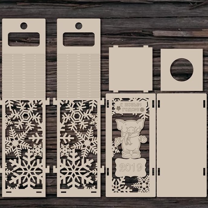 Intra απο ξύλο plywood 3mm-4mm πάχος – Συσκευασία για ξύλο μπουκαλιών κρασιού 25x25 cm INTRAVECTRY-MY544129