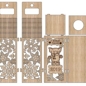 Intra απο ξύλο plywood 3mm-4mm πάχος – Συσκευασία για ξύλο μπουκαλιών κρασιού 25x25 cm INTRAVECTRY-MY544129 - Image 2