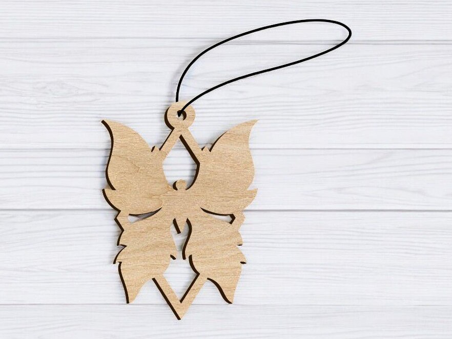 Intra απο ξύλο plywood 3mm-4mm πάχος – Κενό στολίδι πεταλούδας για χειροτεχνία 25x30 cm INTRAVECTRY-MY544153