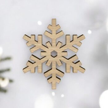Intra απο ξύλο plywood 3mm-4mm πάχος – Χριστουγεννιάτικη κοπή νιφάδας χιονιού για χειροτεχνία 15x15 cm INTRAVECTRY-MY544169 - Image 1