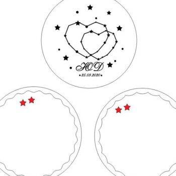 Intra απο ξύλο plywood 3mm-4mm πάχος – Πιάτο με δαχτυλίδι αρραβώνων 20x20 cm INTRAVECTRY-MY552048 - Image 2