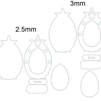 Intra απο ξύλο plywood 3mm-4mm πάχος – ξύλο CDR DXF Trophy Award Star Performance 40x40 cm INTRAVECTRY-MY554218 - Image 2