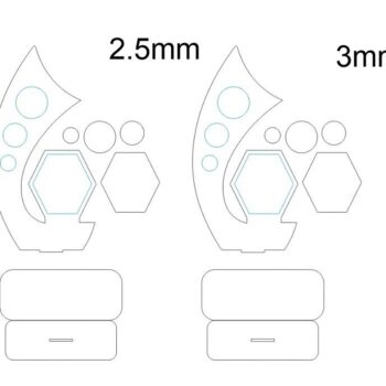 Intra απο ξύλο plywood 3mm-4mm πάχος – ξύλο CDR DXF Award Memento Wooden Office 10x10 cm INTRAVECTRY-MY544228 - Image 2
