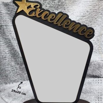 Intra απο ξύλο plywood 3mm-4mm πάχος – ξύλο CDR DXF Academic Excellence Award Shield 20x25 cm INTRAVECTRY-MY547534 - Image 1