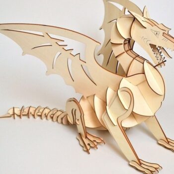 Intra απο ξύλο plywood 3mm-4mm πάχος – Big Ljubljana Dragon Wooden Puzzle 30x35 cm INTRAVECTRY-MY561482 - Image 1