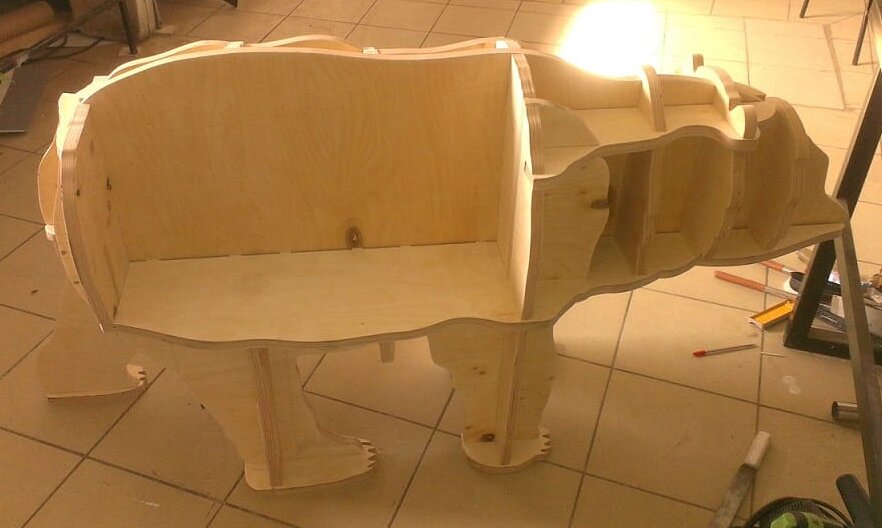 Intra απο ξύλο plywood 3mm-4mm πάχος – ξύλο ραφιού με πάγκο από κόντρα πλακέ 20x25 cm INTRAVECTRY-MY544244