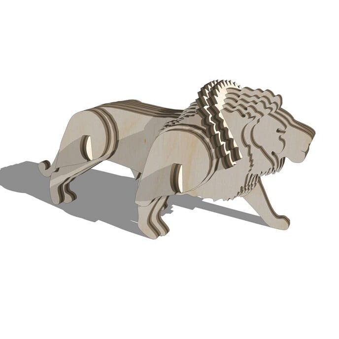 Intra απο ξύλο plywood 3mm-4mm πάχος – ξύλο κιτ κατασκευών Lion Woodcraft 30x35 cm INTRAVECTRY-MY544248