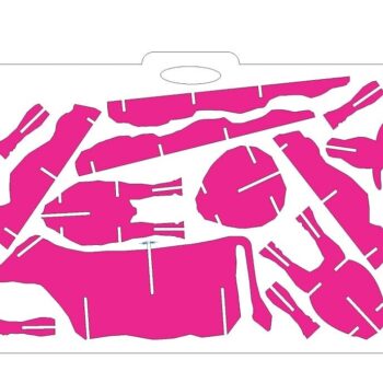 Intra απο ξύλο plywood 3mm-4mm πάχος – ξύλο ράφι σε σχήμα αγελάδας 40x40 cm INTRAVECTRY-MY547648 - Image 2