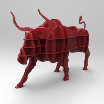 Intra απο ξύλο plywood 3mm-4mm πάχος – ξύλο ραφιού στο πάτωμα Angry Bull 20x25 cm INTRAVECTRY-MY559374 - Image 2