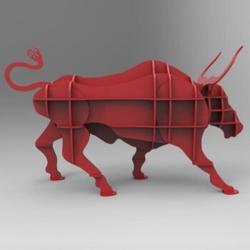 Intra απο ξύλο plywood 3mm-4mm πάχος – ξύλο ραφιού στο πάτωμα Angry Bull 20x25 cm INTRAVECTRY-MY559374 - Image 3