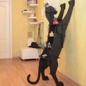 Intra απο ξύλο plywood 3mm-4mm πάχος – Ξύλινο ράφι DXF σε σχήμα γάτας 12x15 cm INTRAVECTRY-MY545820