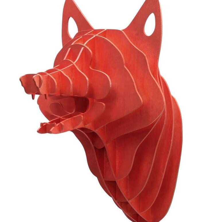Intra απο ξύλο plywood 3mm-4mm πάχος – Fox Head 3D ξύλινο παζλ για διακόσμηση τοίχου ξύλο DXF 15x15 cm INTRAVECTRY-MY552348