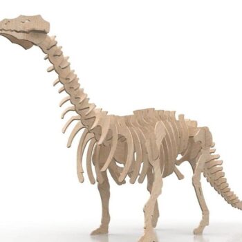 Intra απο ξύλο plywood 3mm-4mm πάχος – ξύλο προτύπου τρισδιάστατου ξύλινου παζλ Brontosaurus Dinosaur 3mm 15x20 cm INTRAVECTRY-MY561562 - Image 1