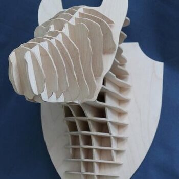 Intra απο ξύλο plywood 3mm-4mm πάχος – Doberman Head 3D ξύλινο ντεκόρ παζλ για το σπίτι ξύλο 4mm 15x20 cm INTRAVECTRY-MY556046 - Image 1
