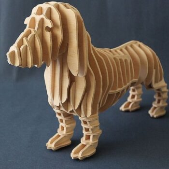 Intra απο ξύλο plywood 3mm-4mm πάχος – ξύλο 3D Dachshund Dog Puzzle 20x20 cm INTRAVECTRY-MY544269 - Image 1