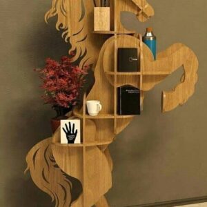 Intra απο ξύλο plywood 3mm-4mm πάχος – Ξύλινο ράφι σε σχήμα αλόγου εκτροφής 10x10 cm INTRAVECTRY-MY545824