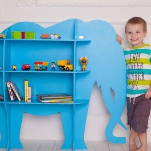 Intra απο ξύλο plywood 3mm-4mm πάχος – Ξύλινο ράφι σε σχήμα ελέφαντα για παιχνίδια και βιβλία 30x35 cm INTRAVECTRY-MY547698