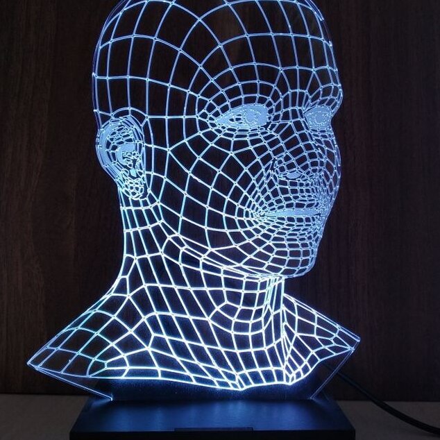 Intra απο ξύλο plywood 3mm-4mm πάχος – Τρισδιάστατο λαμπτήρα ψευδαίσθησης με χαραγμένο με λέιζερ 40x45 cm INTRAVECTRY-MY544948