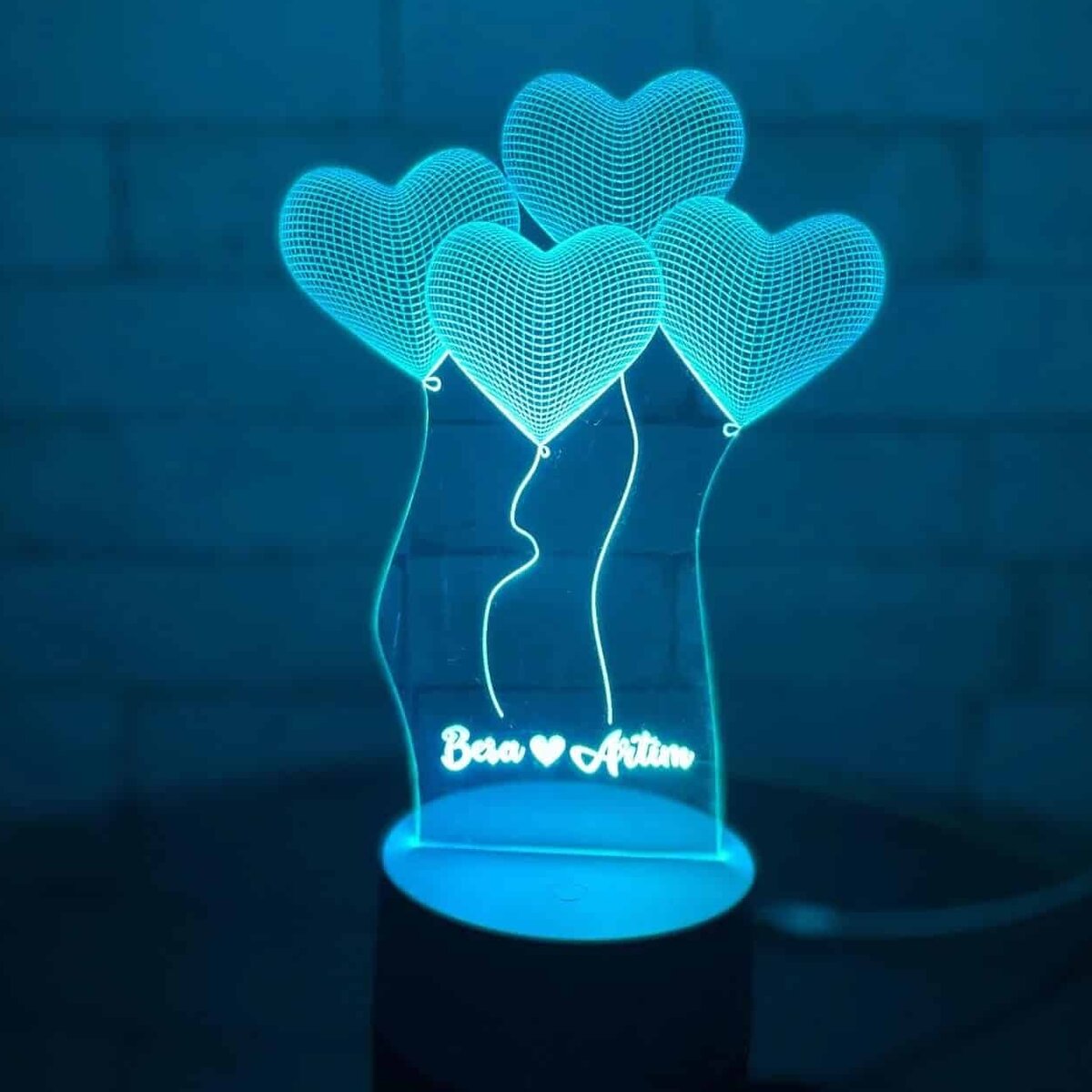 Intra απο ξύλο plywood 3mm-4mm πάχος – Τρισδιάστατο ακρυλικό φωτιστικό Love Heart με χαραγμένο με λέιζερ 15x15 cm INTRAVECTRY-MY544956