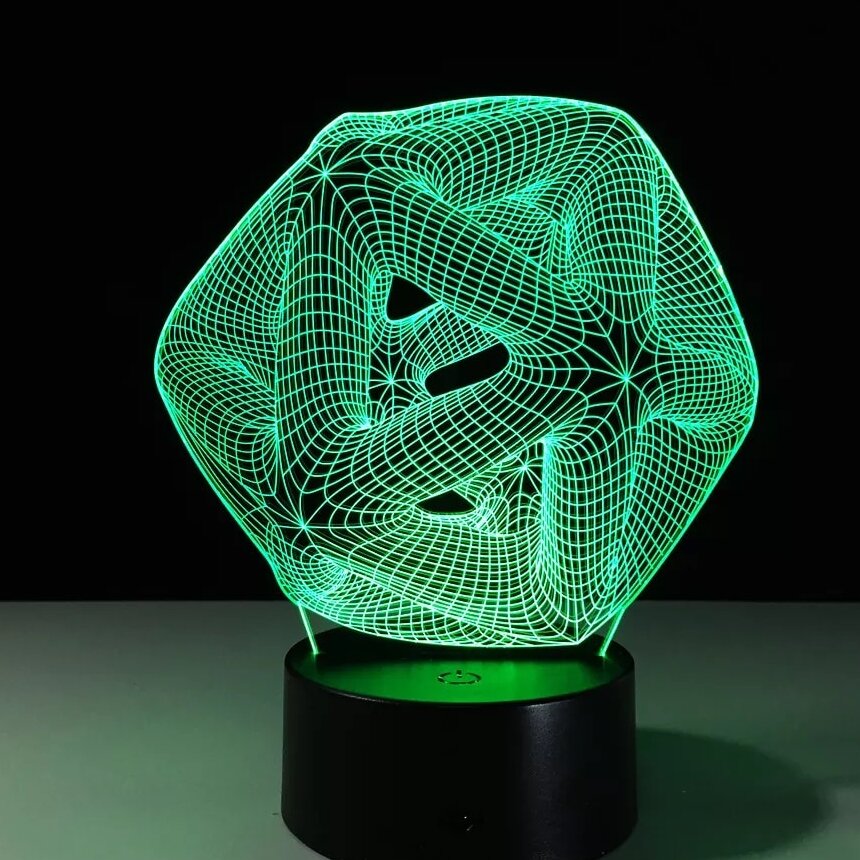 Intra απο ξύλο plywood 3mm-4mm πάχος – Λαμπτήρας ψευδαίσθησης ολογράμματος αφηρημένης γεωμετρίας χαραγμένο με λέιζερ 25x30 cm INTRAVECTRY-MY556483