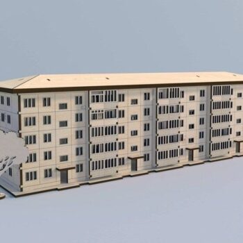 Intra απο ξύλο plywood 3mm-4mm πάχος – ΕΣΣΔ οικοδόμηση τρισδιάστατο ξύλινο μοντέλο 15x20 cm INTRAVECTRY-MY553845 - Image 1