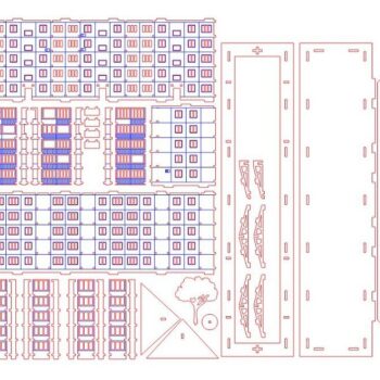 Intra απο ξύλο plywood 3mm-4mm πάχος – ΕΣΣΔ οικοδόμηση τρισδιάστατο ξύλινο μοντέλο 15x20 cm INTRAVECTRY-MY553845 - Image 2
