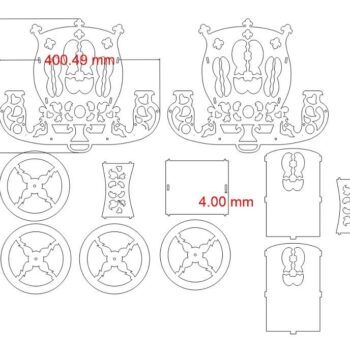 Intra απο ξύλο plywood 3mm-4mm πάχος – Stagecoach 3D Ξύλινο Μοντέλο 30x30 cm INTRAVECTRY-MY558375 - Image 2