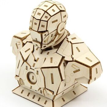 Intra απο ξύλο plywood 3mm-4mm πάχος – ξύλο CDR για παιχνίδια παζλ Avengers Iron Man 3D 10x10 cm INTRAVECTRY-MY544751 - Image 2