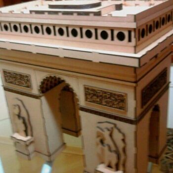 Intra απο ξύλο plywood 3mm-4mm πάχος – Arc De Triomphe Paris 3D ξύλινο μοντέλο κιτ κτιρίου παζλ 45x50 cm INTRAVECTRY-MY561484 - Image 1