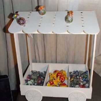 Intra απο ξύλο plywood 3mm-4mm πάχος – ξύλο Mini Candy Cart for Kids Party 20x25 cm INTRAVECTRY-MY544445 - Image 1